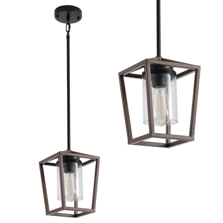 17 Stories Farmhouse Pendant Lighting For Kitchen Island With Clear